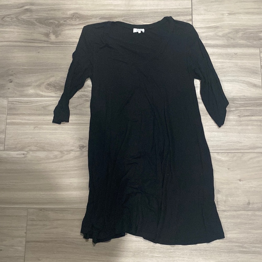 Black 3/4 sleeve Piko dress